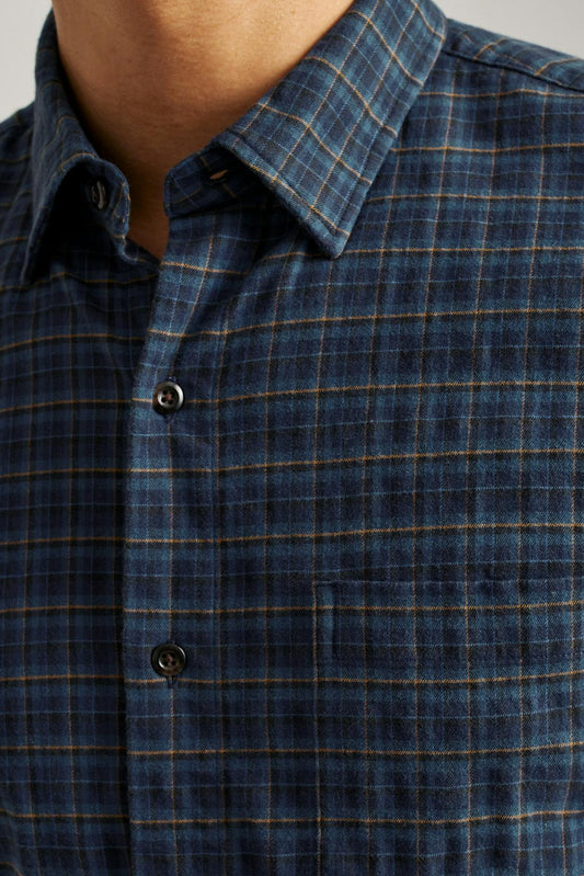 Bonobos Everyday Lightweight Flannel Shirt blue gladstone plaid