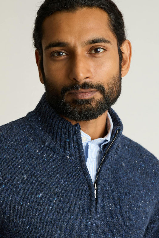 Bonobos Donegal Half-Zip navy blue