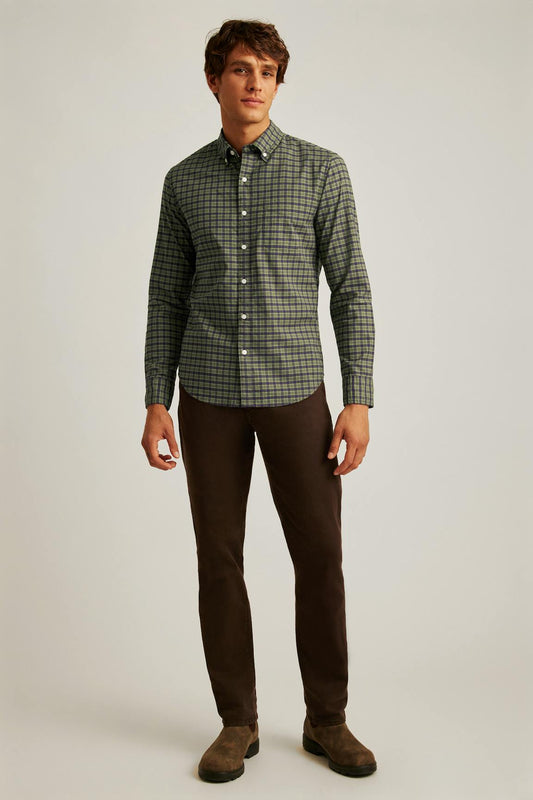 Bonobos Everyday Shirt navy forest plaid
