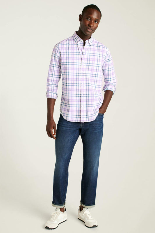 Bonobos Everyday Shirt white lilac hutchinson plaid