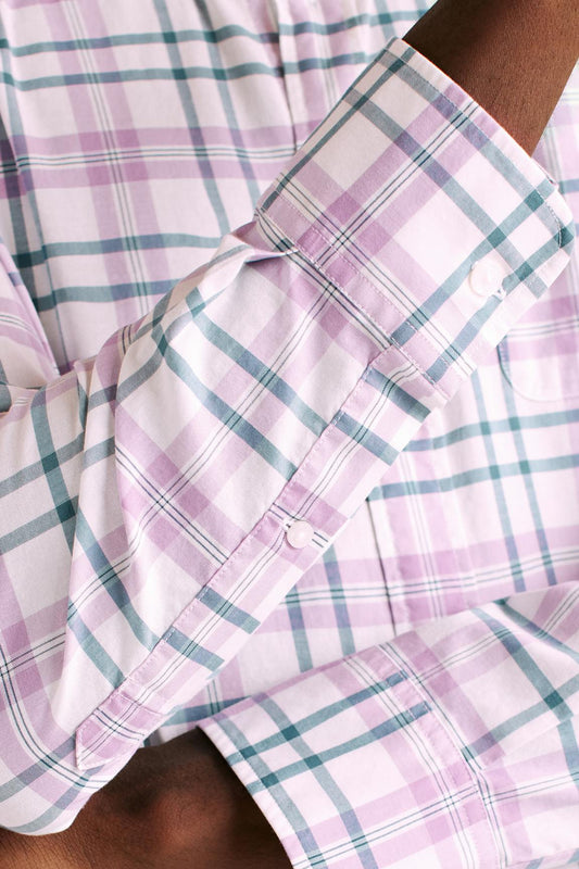 Bonobos Everyday Shirt white lilac hutchinson plaid