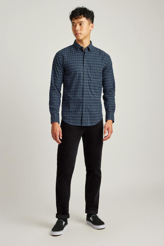 Bonobos Everyday Lightweight Flannel Shirt blue gladstone plaid